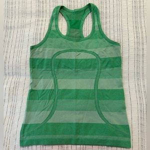 Lululemon green ribbed tank top